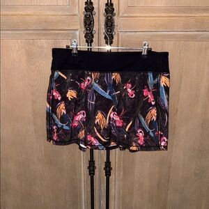 lululemon athletica Black Floral Skirt